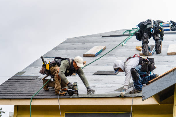 Professional Storm Damage Roof Repair technician working in Saratoga Springs, NY